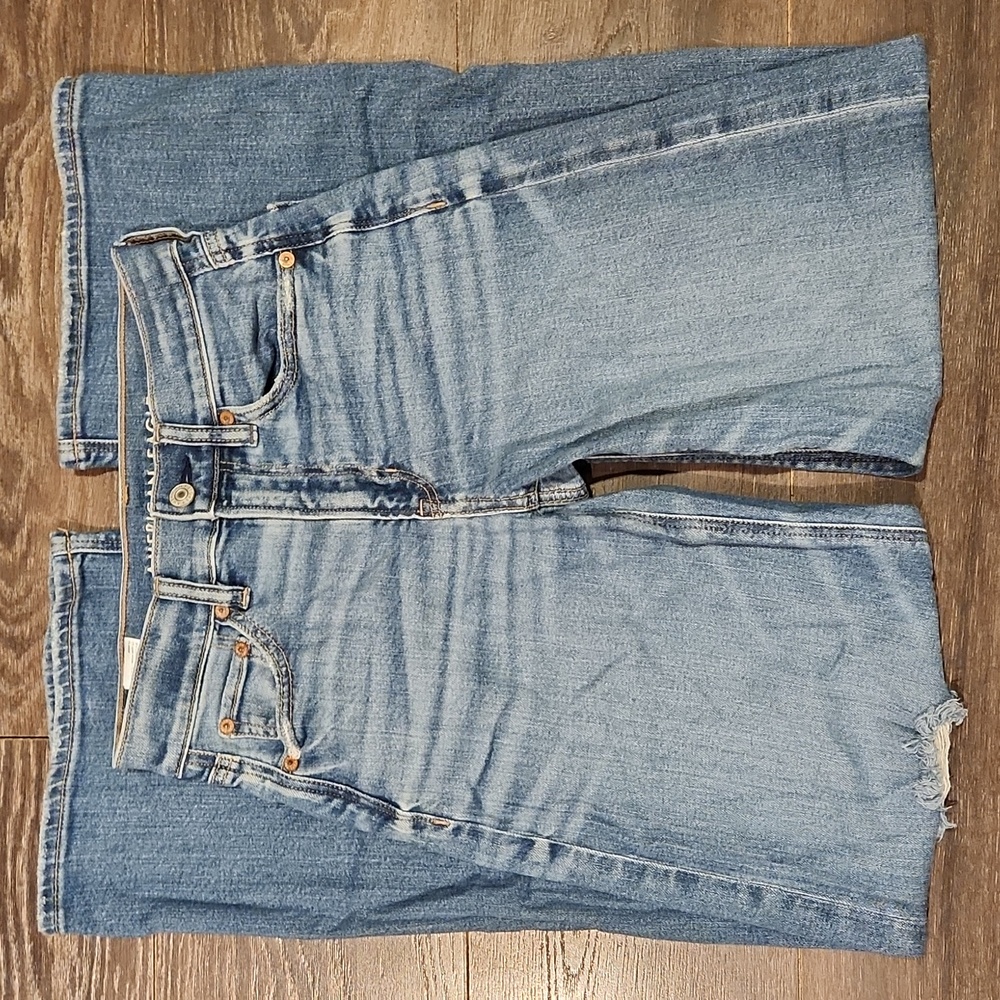 American Eagle Outfitters Light Blue Wide Leg Baggy Jeans